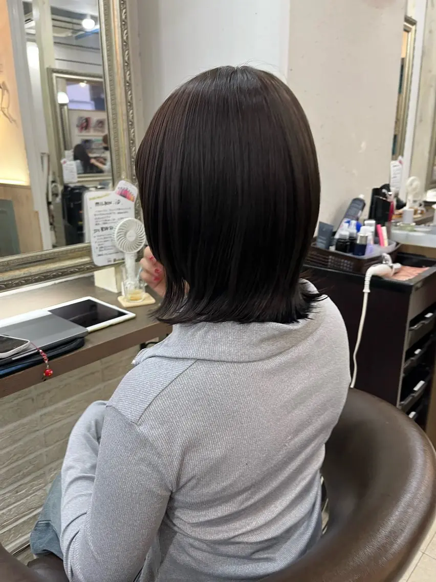 ミディアム カット ヘアカラー 兒玉/暖色系🌹✨ 髪質改善🫧のヘアスタイル