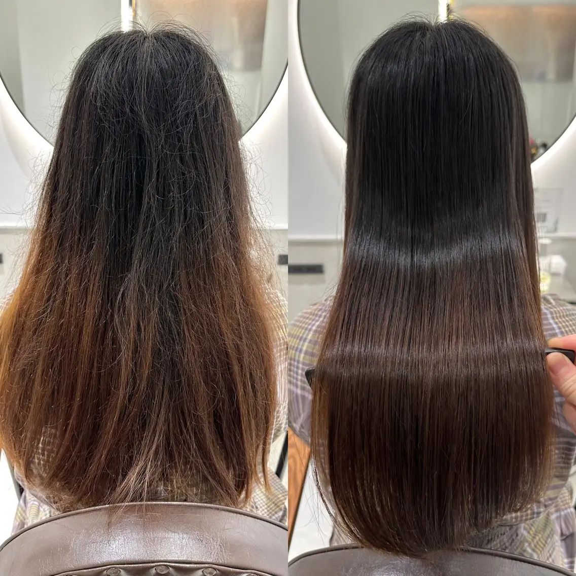 ロング 縮毛矯正 トリートメント 髪質改善 縮毛矯正/ レイヤー/銀座/本木のヘアスタイル