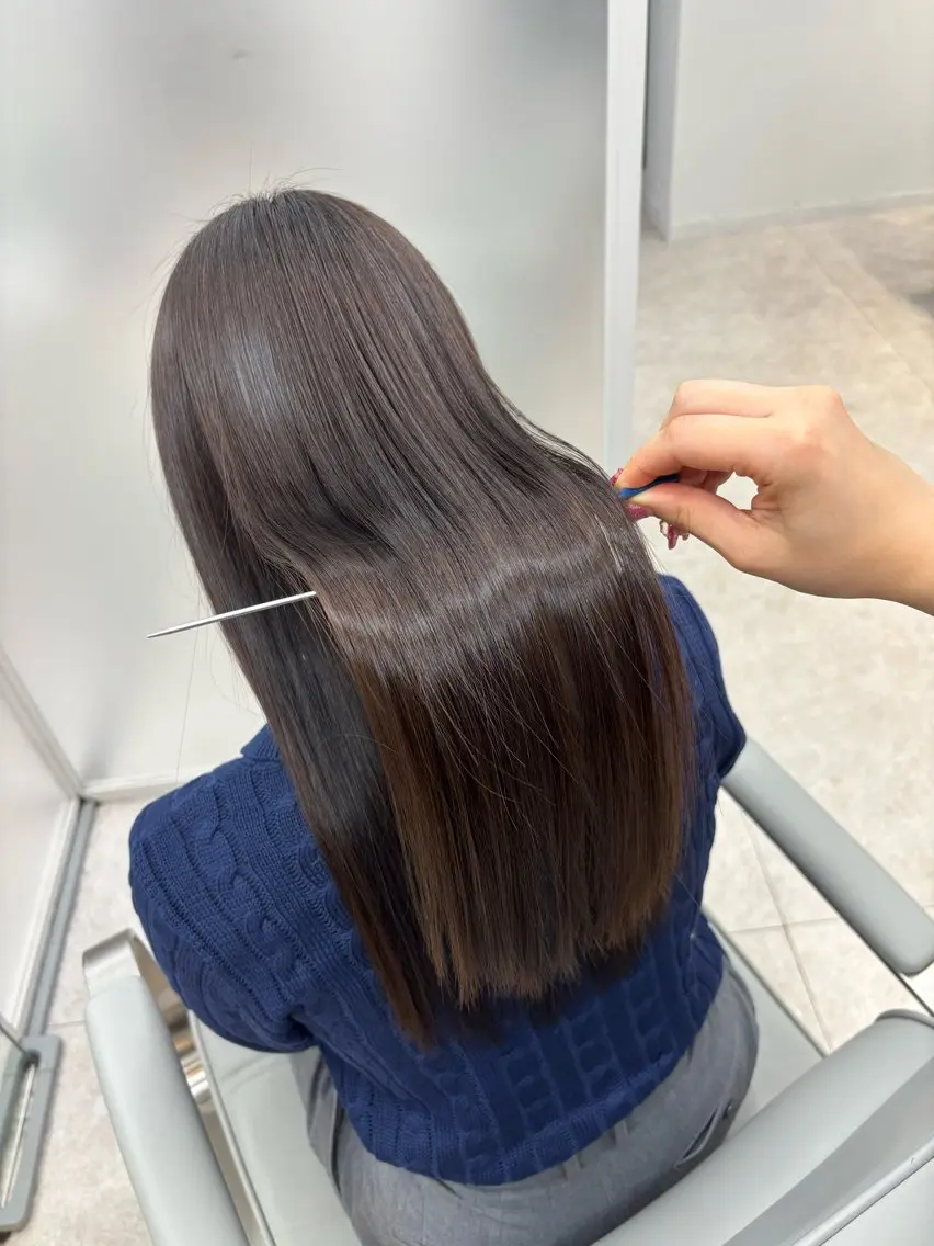 ロング カラー パーマ カット 縮毛矯正 トリートメント ヘッドスパ ヒマワリ🌻/ ワンホン×艶髪特化のヘアスタイル