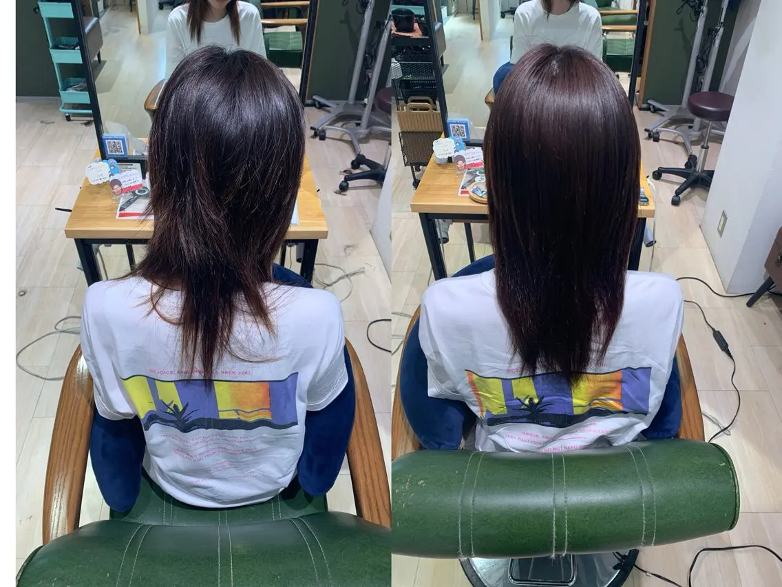 セミロング カラー ブラウンカラー パラッチ MIKAのヘアスタイル