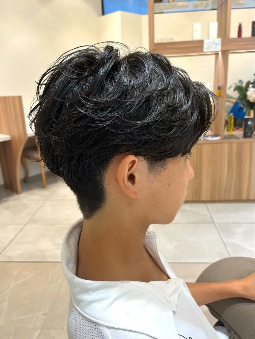 ショート パーマ メンズ 小林 優太　メンズパーマ✨のヘアスタイル