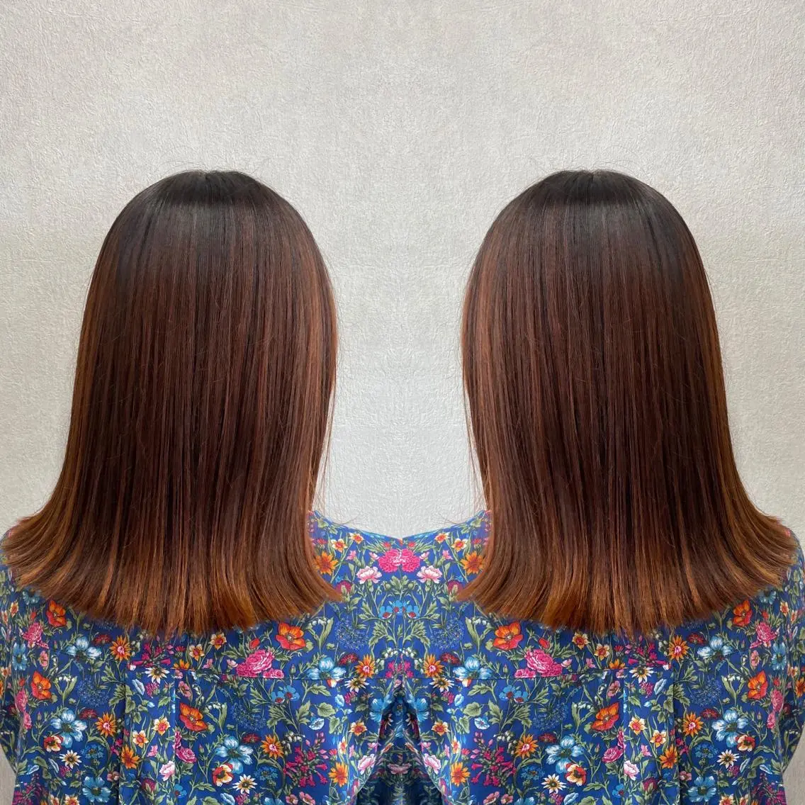 セミロング カラー ブリーチ ブリーチなしカラー tocca 💜石田愛結💜のヘアスタイル