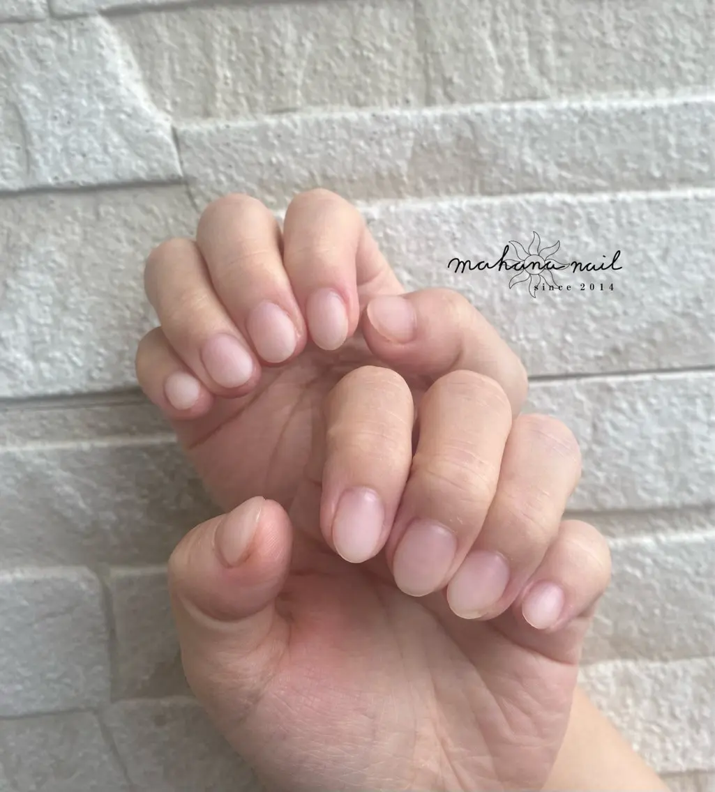 ネイル クリアネイル ジェルネイル マットネイル mahana nailのネイルデザイン