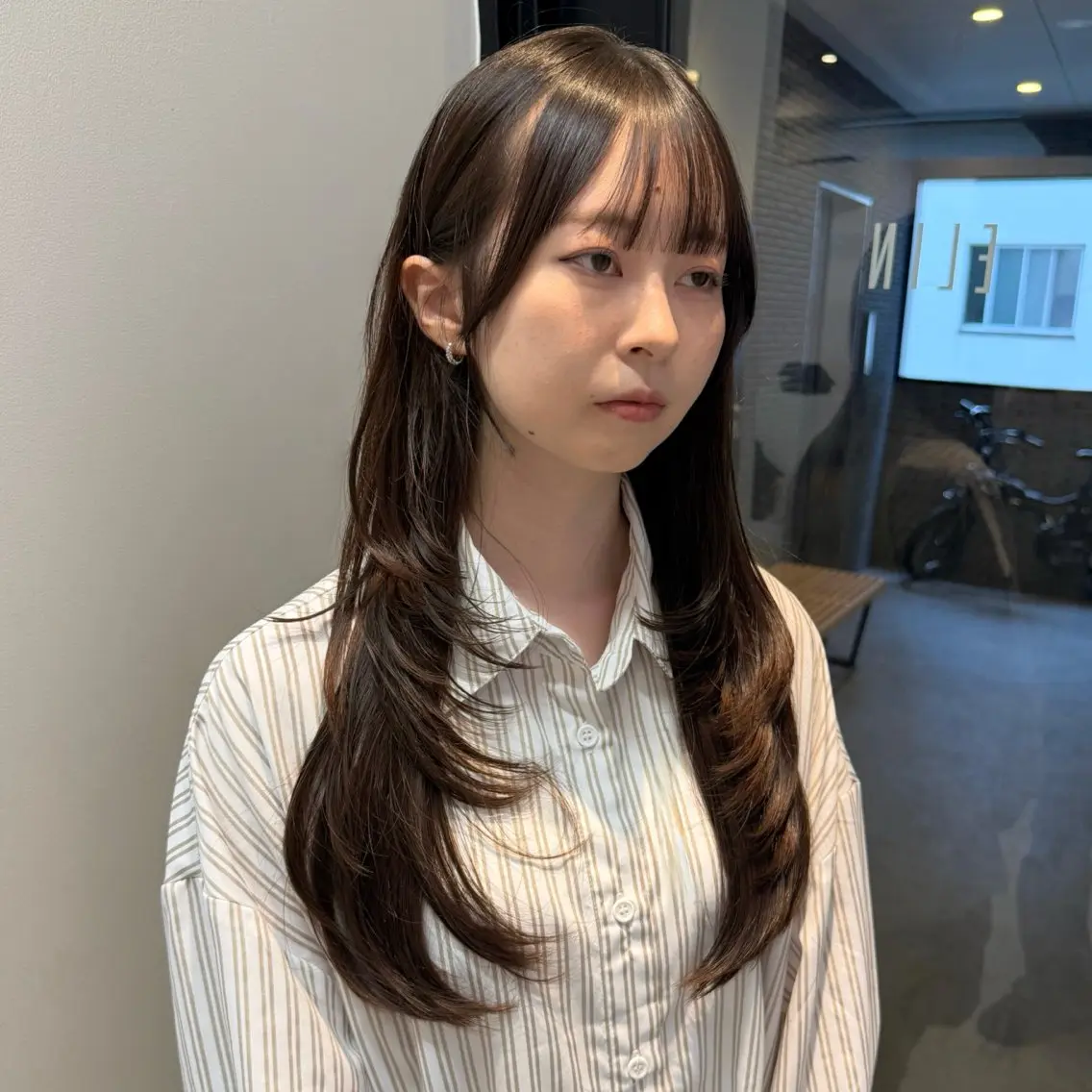 ロング ハイレイヤー レイヤーカット カット トリートメント ELIN hair Nanamiのヘアスタイル