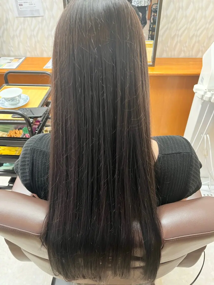 ロング カラー ヘアカラー トリートメント 髪質改善/ストレート /艶髪/熊谷はつなのヘアスタイル