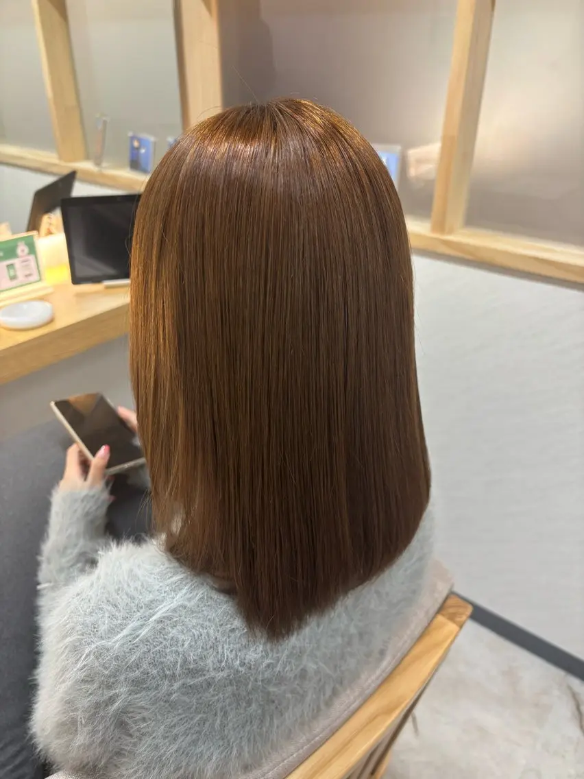 セミロング カラー ベージュカラー 透明感カラー ヘーゼル Success ショウヘイのヘアスタイル