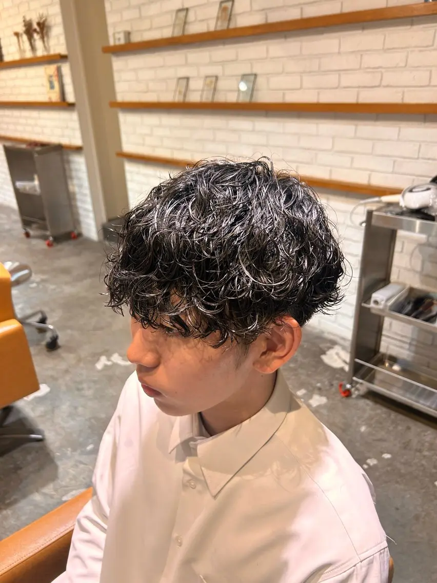 パーマ メンズ カット パーマ ショートカットモデル 募集中🪄🫧まどかのヘアスタイル