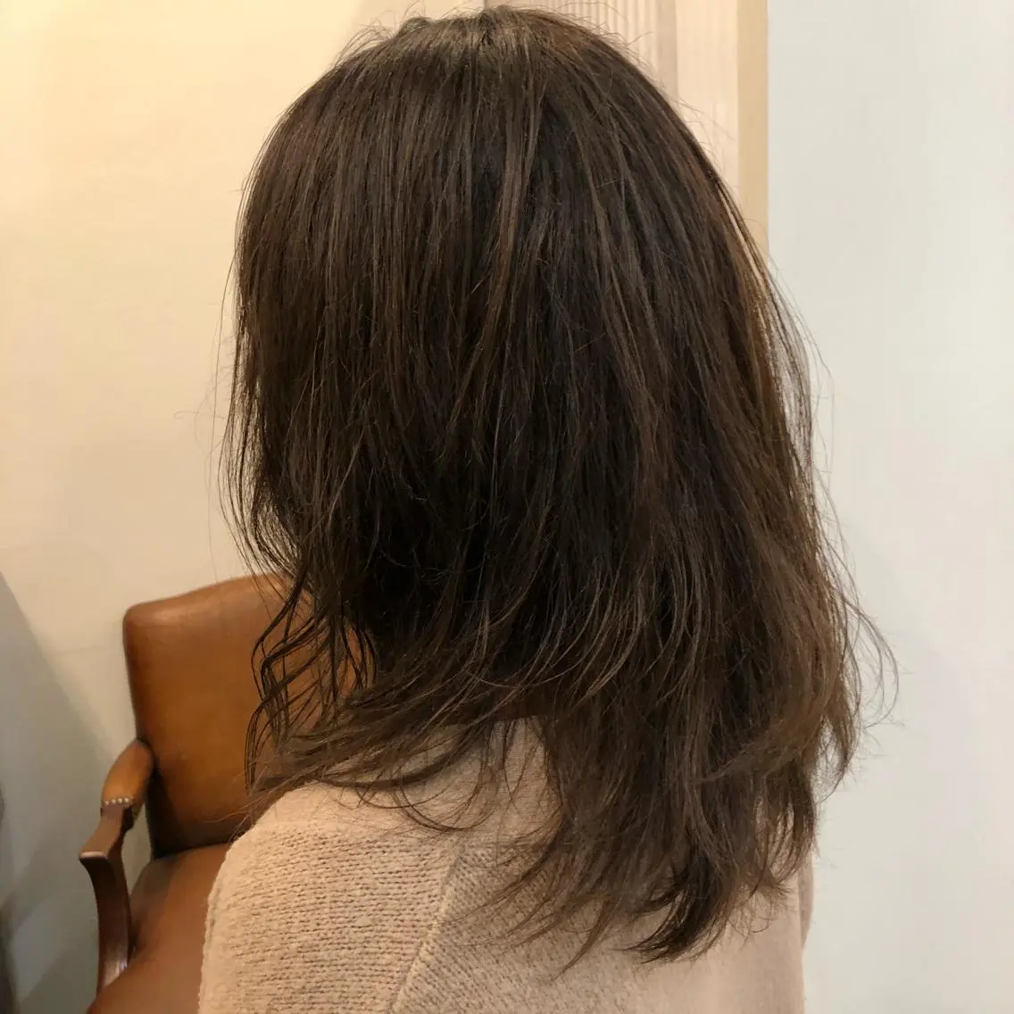ミディアム カラー ブラウンカラー グレージュ 畠山 渚のヘアスタイル