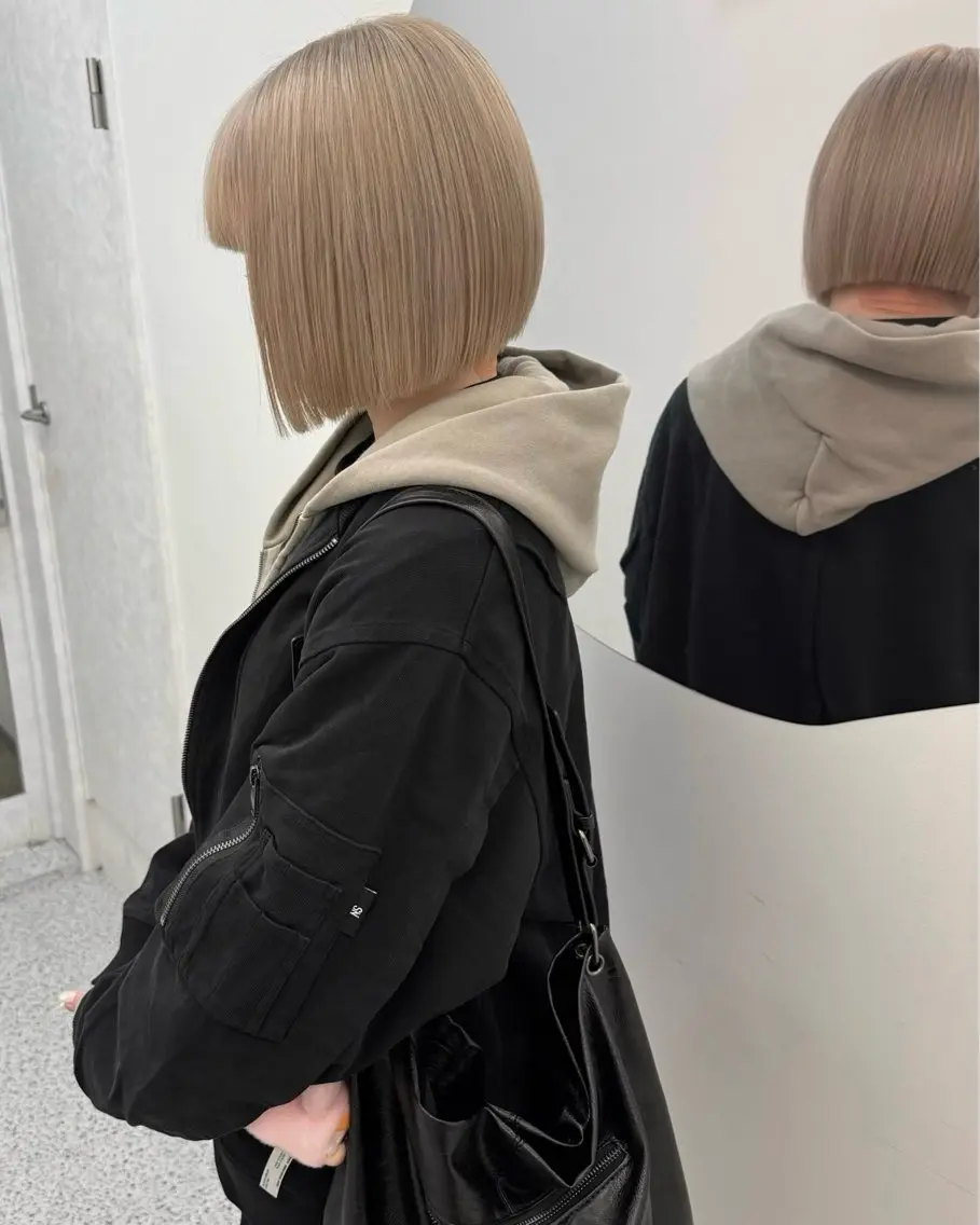 ショート ヘアカラー トリートメント 韓国ヘア🤍 ayanaのヘアスタイル