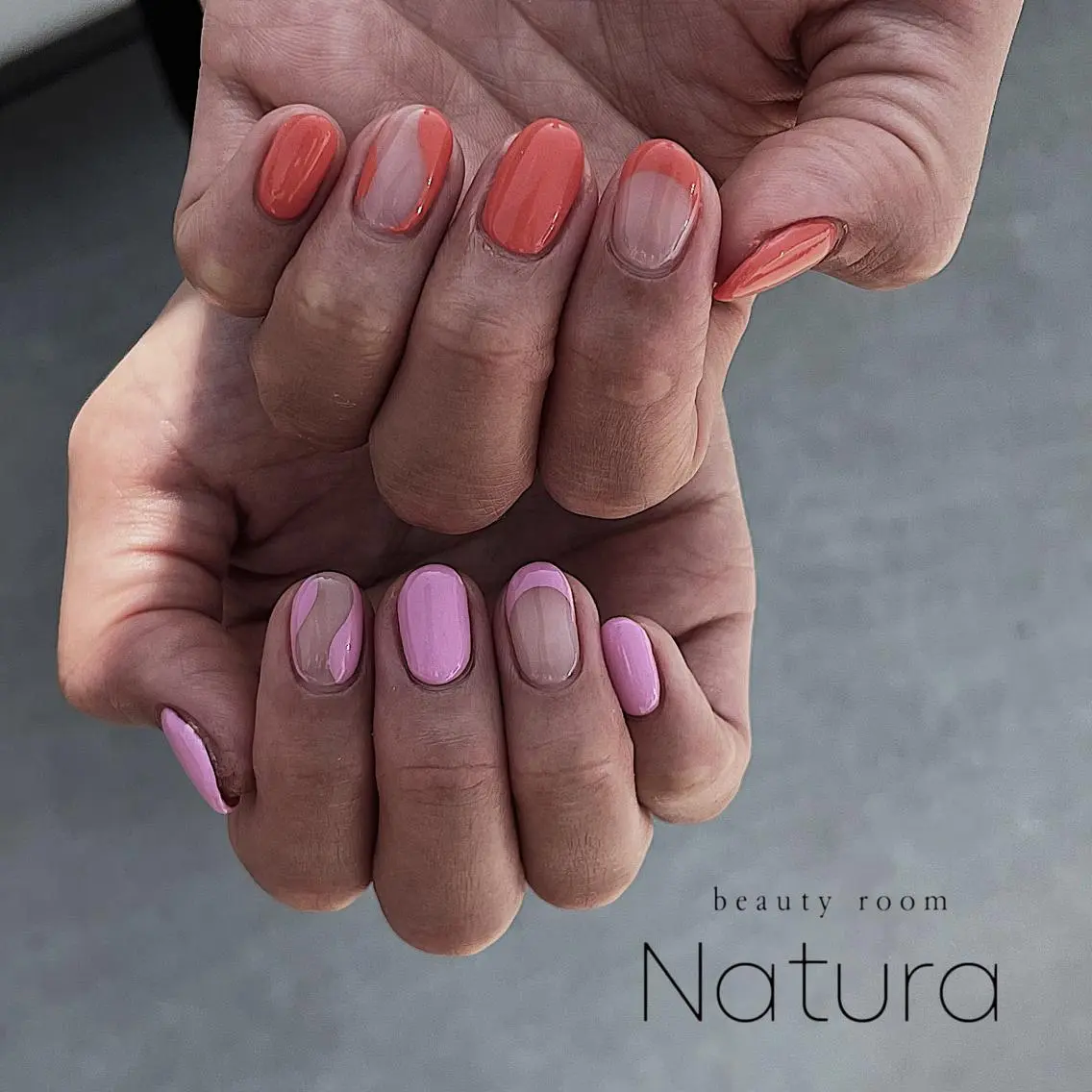 ネイル マツエク・マツパ アイブロウ アートネイル シンプルネイル ハンドネイル beautyroom Naturaのネイルデザイン