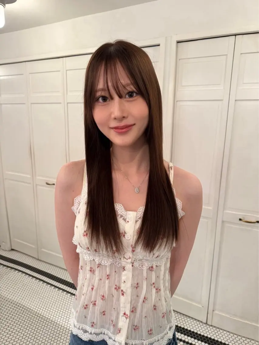 パーマ 酸性ストレート ストレートパーマ 縮毛矯正 升方 楓のヘアスタイル