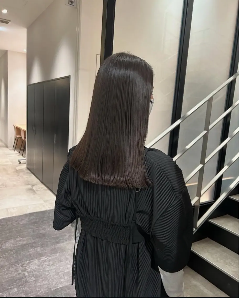 セミロング カラー パーマ ヘアアレンジ セミロングパーマ ストレートパーマ カット 縮毛矯正 stylist 🌸 kana.のヘアスタイル
