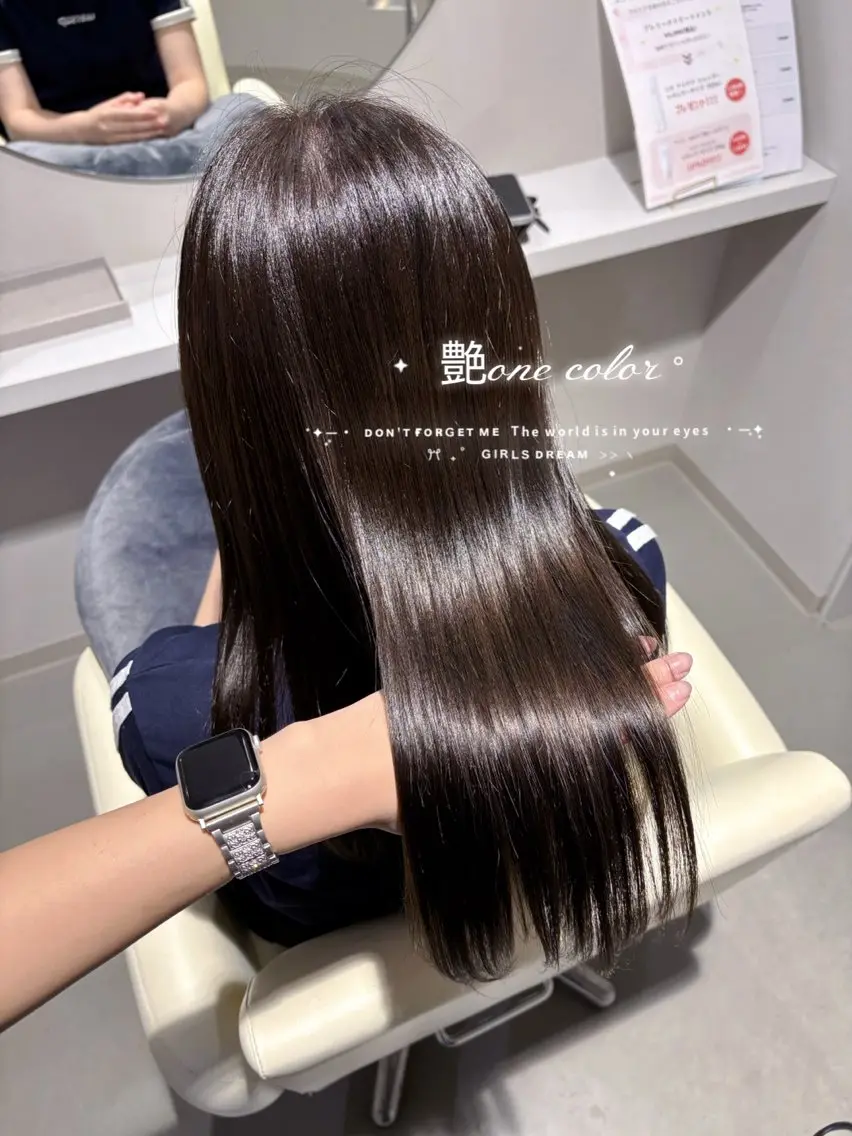 ロング カラー 透明感カラー ヘアカラー トリートメント 🤍RELACE千葉 琉美愛🤍ワンカラーのヘアスタイル