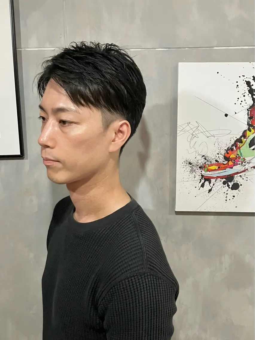 ショート メンズ ビジネス メンズ就活ヘア ツーブロック ヘアカラー 🟦西荻窪メンズ特化 美容師🟦Yu-Jiのヘアスタイル