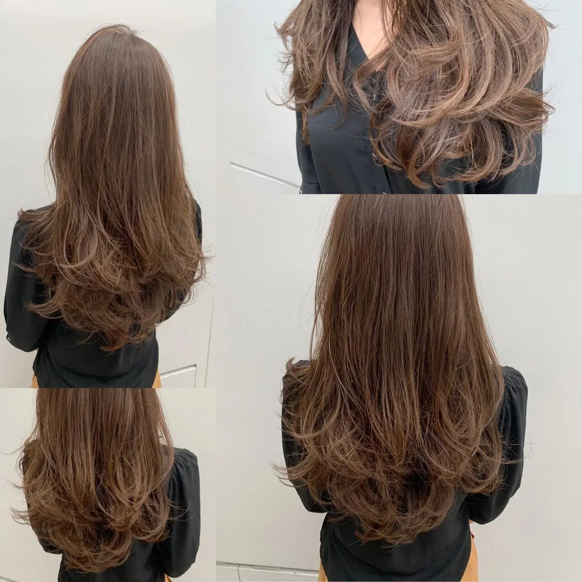 ロング カラー ヘアアレンジ ベージュカラー ハイライトカラー オリーブカラー シアーベージュ ハイライト パーマモデル募集中 ✨Ukyoのヘアスタイル