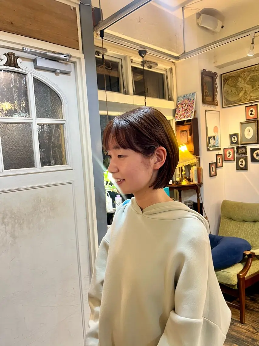 ショート カラー カット ヘアカラー トリートメント ヘッドスパ トレンドパーマ 🌱ショート/緒方椋のヘアスタイル