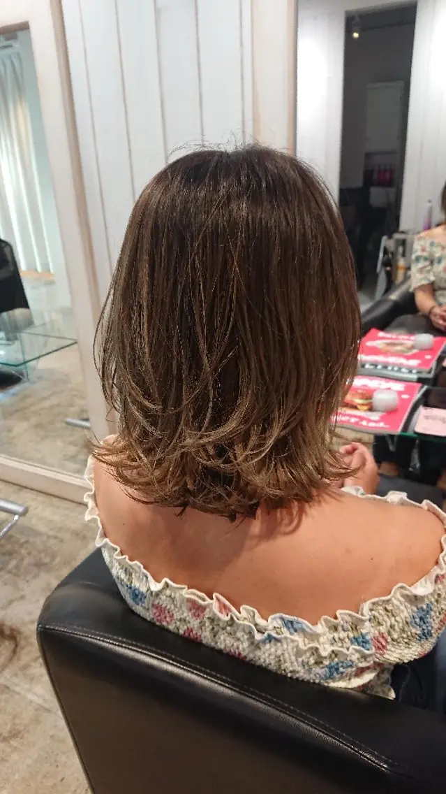 ミディアム カラー グラデーションカラー ボブ シオリ/toki ✂️ショート専門店のヘアスタイル