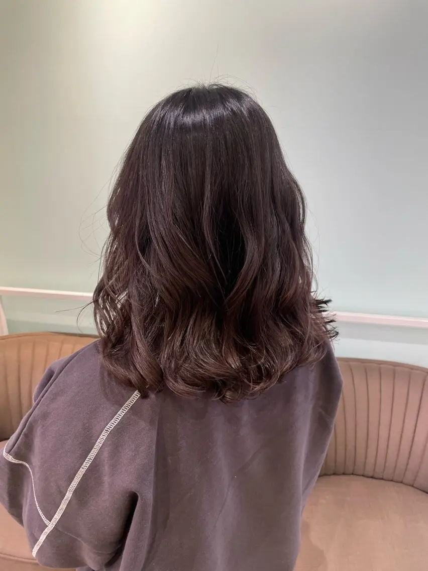 ミディアム パーマ ミディアムパーマ くびれヘア コテ巻き風パーマ カンノケンタのヘアスタイル