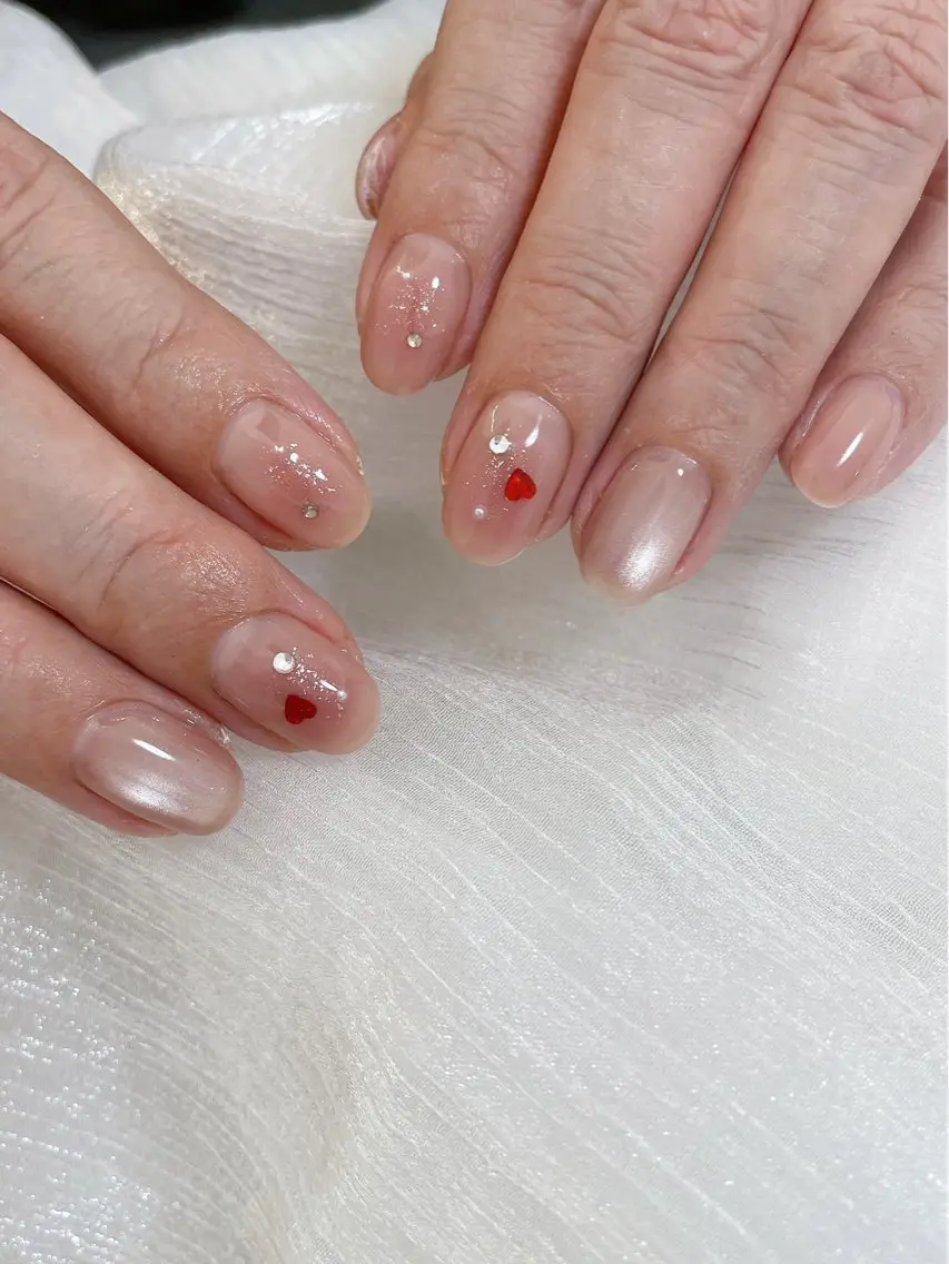 ネイル オーロラネイル ブルー チークネイル フットネイル フレンチネイル kiki nail たまプラーザのネイルデザイン