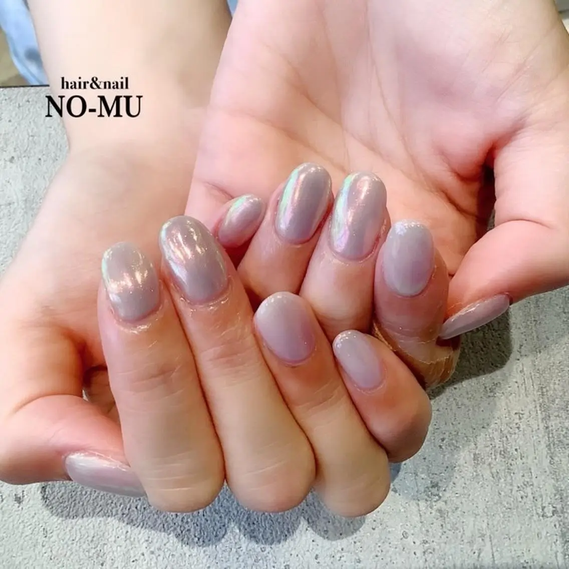ネイル オーロラネイル ミラーネイル ハンドネイル hair&nail NO-MUのネイルデザイン