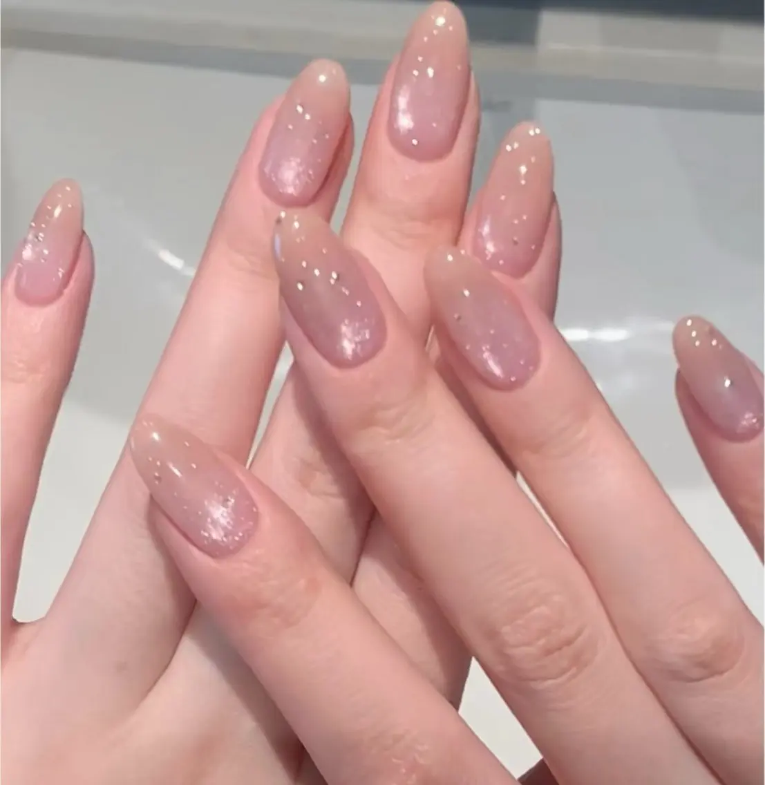 ネイル オーロラネイル 長さ出し フラッシュネイル フラワーネイル フットネイル ハンドネイル 🎀 Ruruのネイルデザイン
