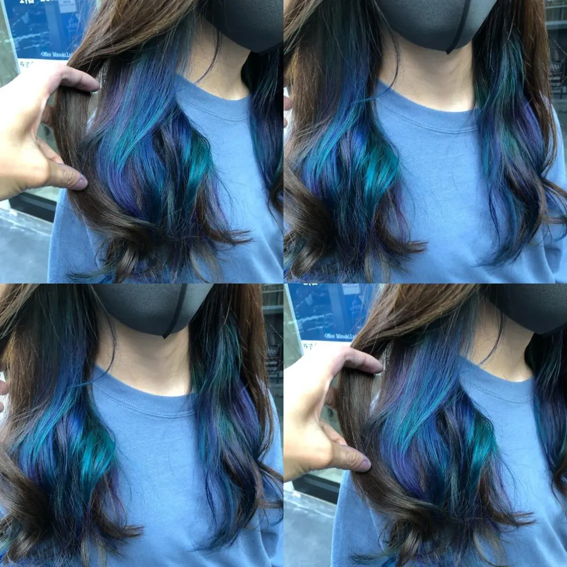 ミディアム カラー イヤリングカラー ユニコーンカラー カット ヘアカラー トリートメント 原宿サロン代表 デザインカラー伊藤卓のヘアスタイル