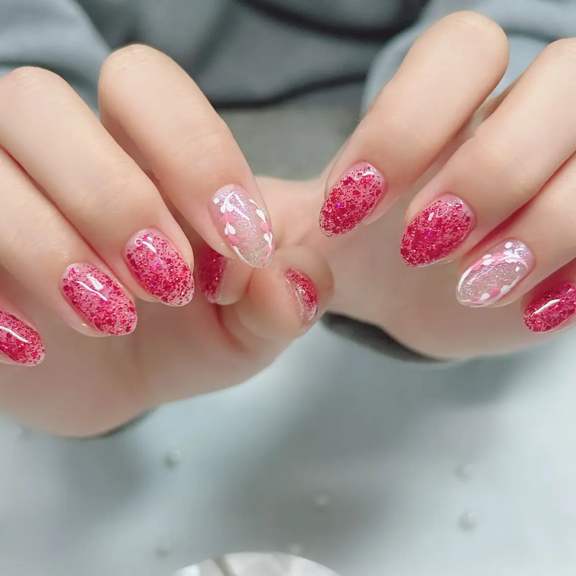 ネイル オーロラネイル ミラーネイル オフィスネイル ワンカラーネイル シンプルネイル ハンドネイル Cute Tips nailのネイルデザイン