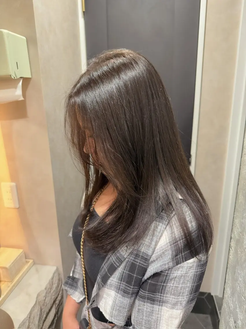 ミディアム カラー ヘアカラー トリートメント ヘッドスパ 🪐レイヤー/抜け感 カラー/加野彩果🪐のヘアスタイル