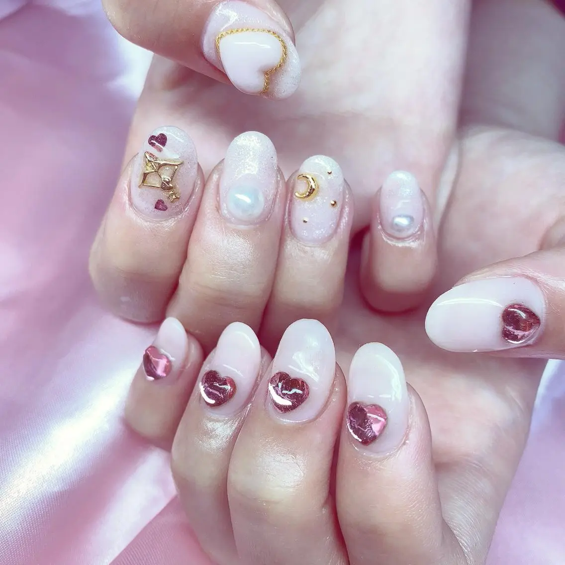 ネイル 渋谷／チップ長さ出し 👑アプレgel-xのネイルデザイン