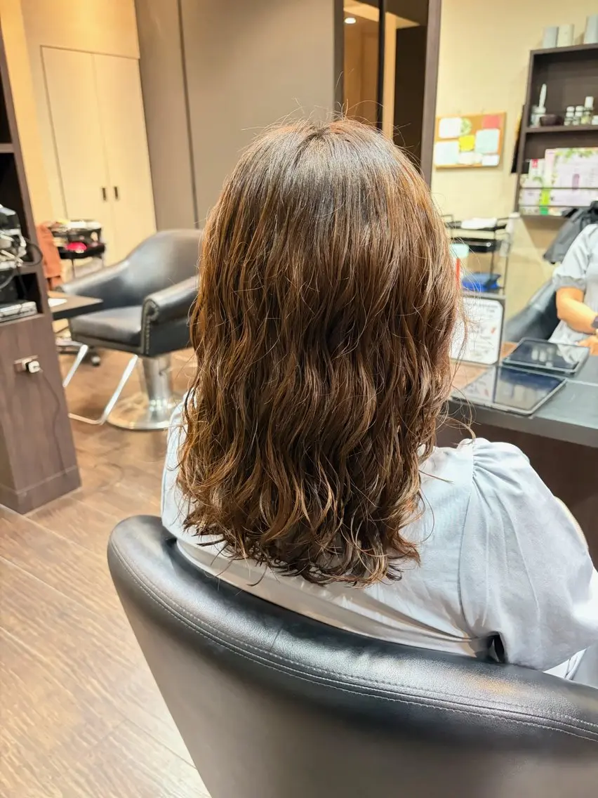 ミディアム パーマ 🌼Sayori🌼 Atlantisのヘアスタイル