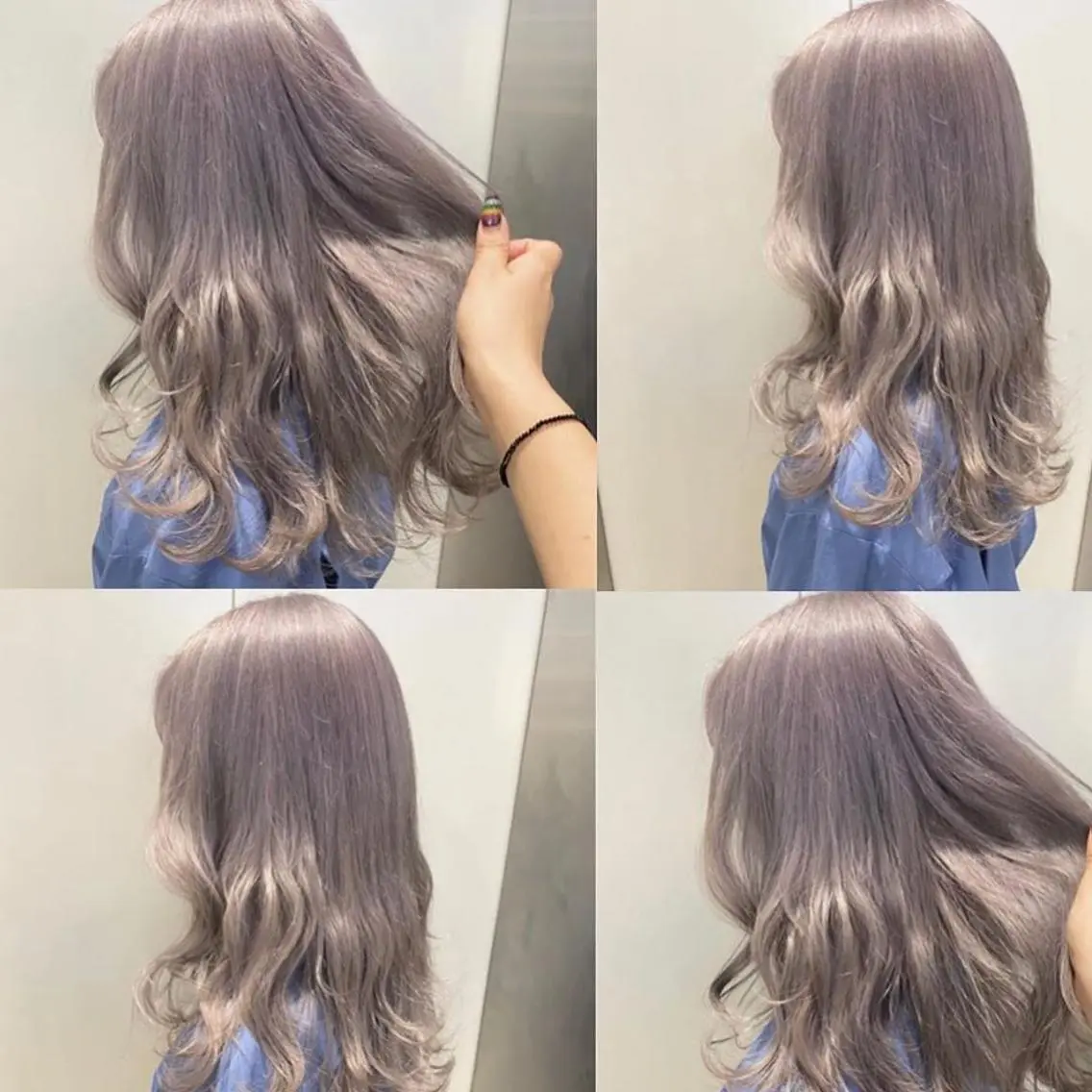セミロング カラー ブリーチ ケアブリーチ ハイトーンカラー シルバー ホワイトシルバー 遠藤沙也加 /レイヤーカットのヘアスタイル