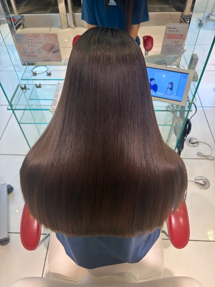 ロング 髪質改善 ロング 縮毛矯正 縮毛矯正 💈髪質改善特化💈 岡田 侑輝のヘアスタイル