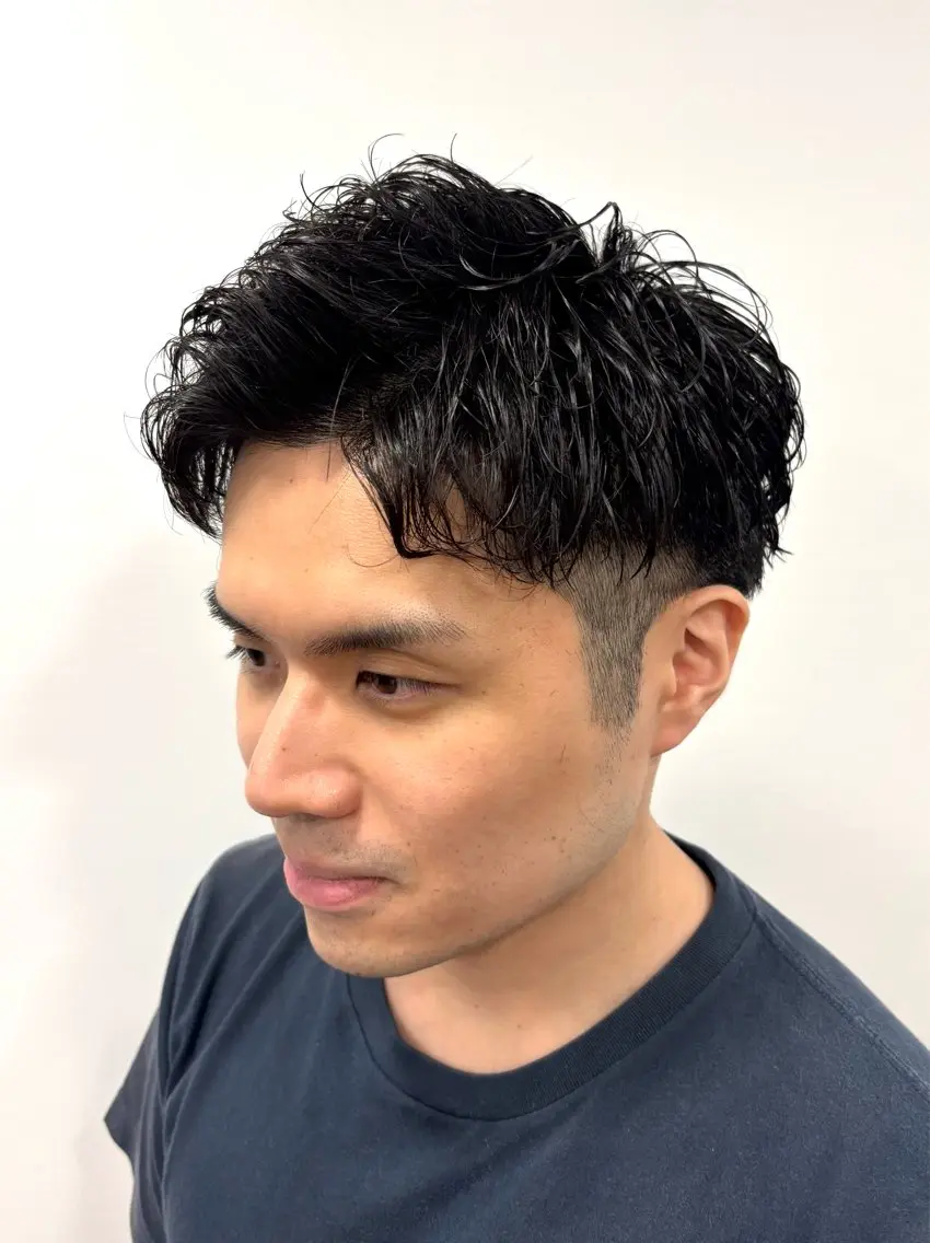 ショート メンズ アップバング ショートヘア 井上 悠人のヘアスタイル