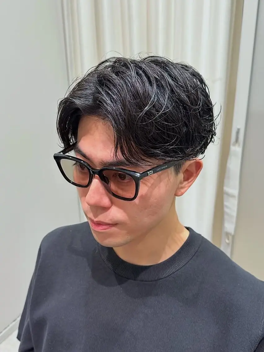 パーマ メンズ メンズパーマ カット パーマ 🟦横浜駅メンズパー マ｜小上馬淳司🟦のヘアスタイル
