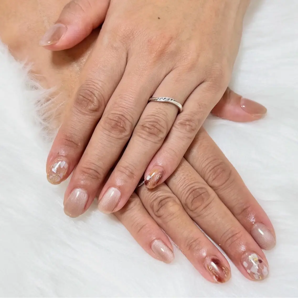 ネイル 持ち込み ニュアンスネイル ハンドネイル Coco Nailのネイルデザイン