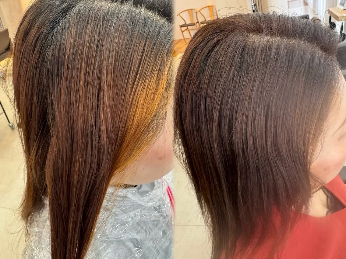 ミディアム 顔周りカット Agu hair 粉河のヘアスタイル