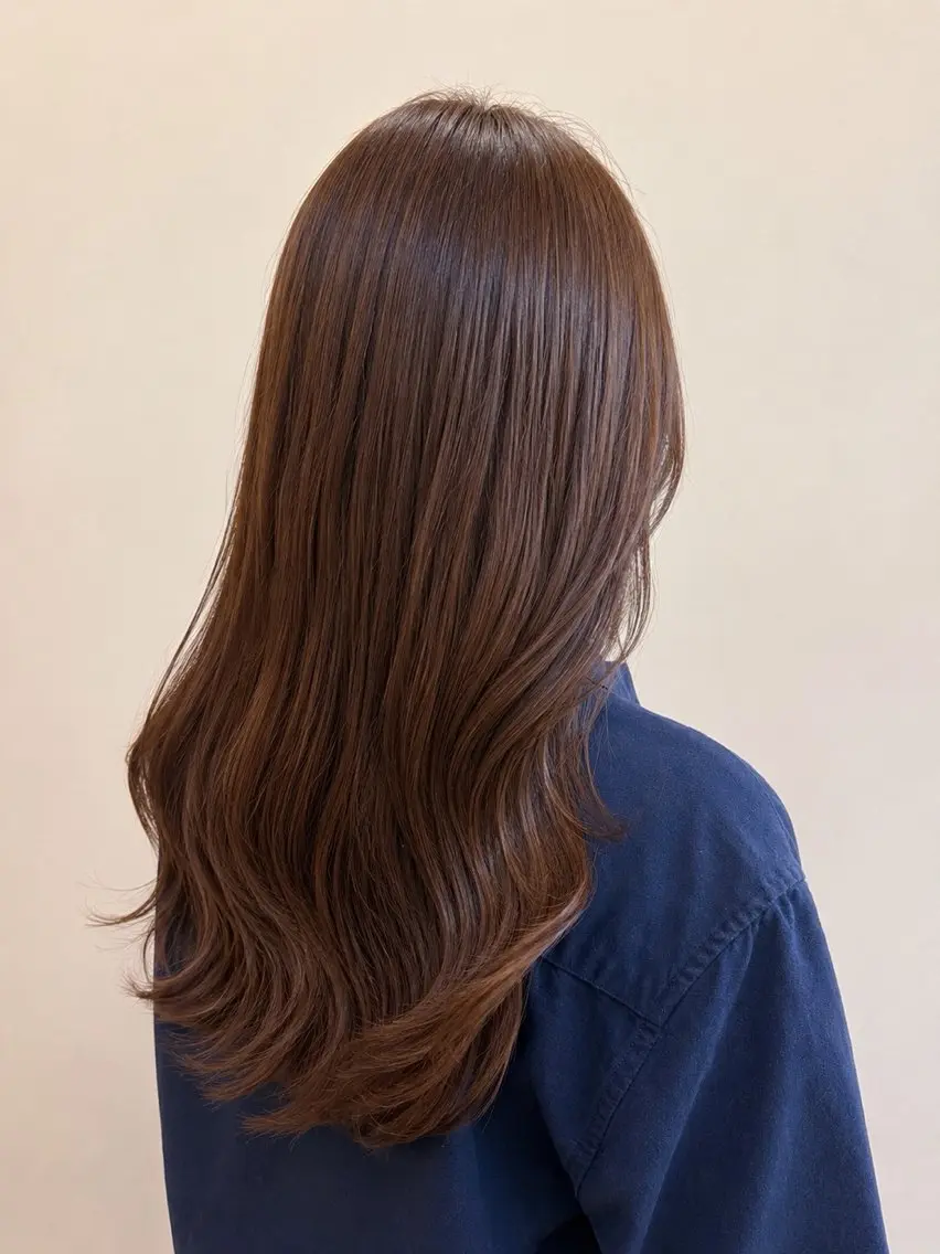 ロング カラー ベージュカラー カット ヘアカラー トリートメント 西山 琴音のヘアスタイル