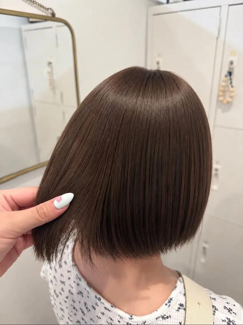 ショート カラー ベージュカラー カット ヘアカラー yutaka/透明感 カラー/髪質改善🤎のヘアスタイル