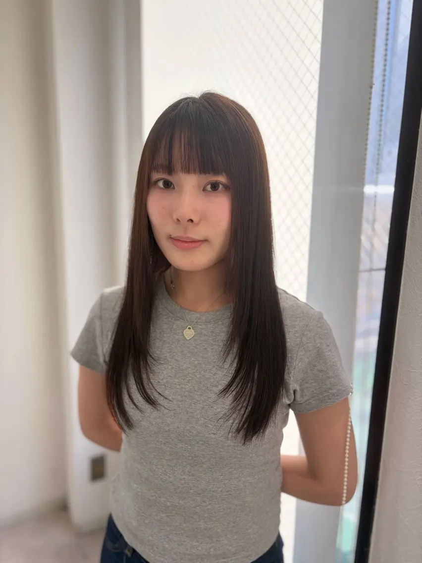 ロング ヘアカラー トリートメント 北村 未来のヘアスタイル