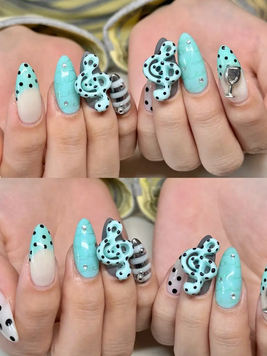 ロング ハンドネイル Kiki / art nailのネイルデザイン