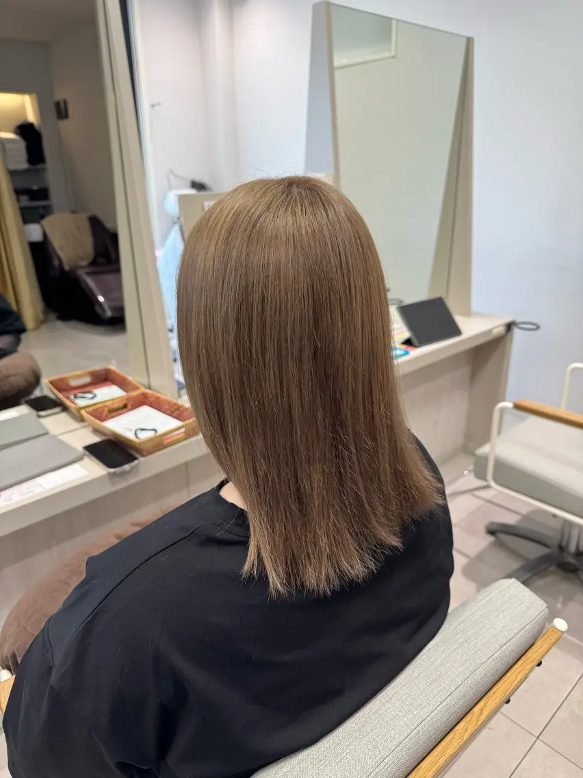 ミディアム カラー ヘアカラー CRECE💫永尾 胡桃のヘアスタイル
