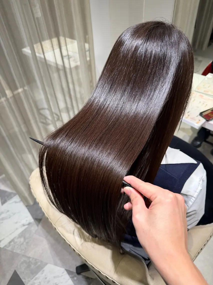 ロング カット トリートメント 福山艶髪|髪質改善| 三宅星哉のヘアスタイル