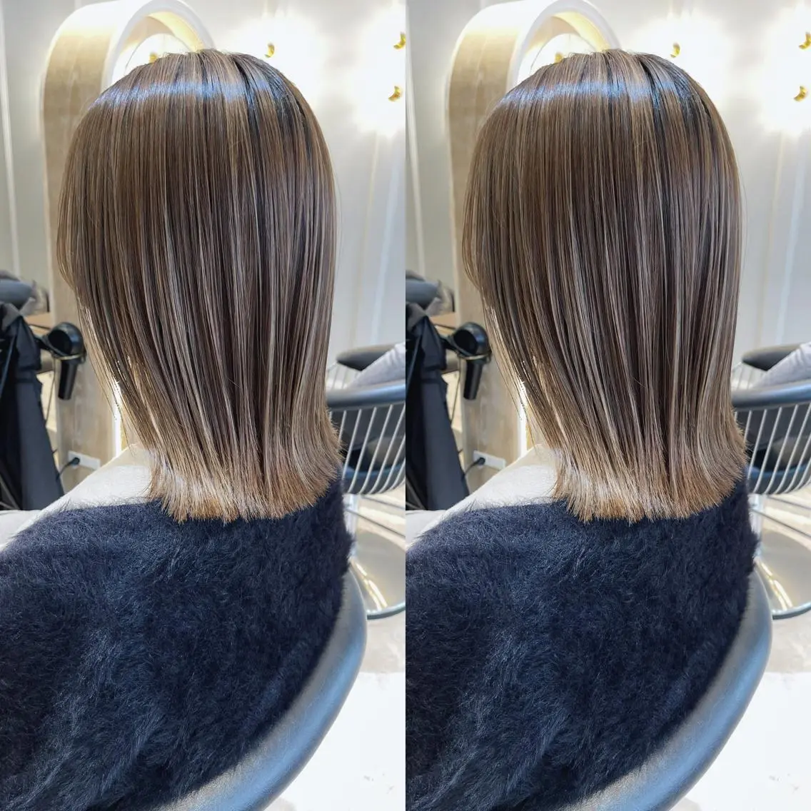 ミディアム カラー ハイライトカラー ハイライト 佐々木 裕一のヘアスタイル