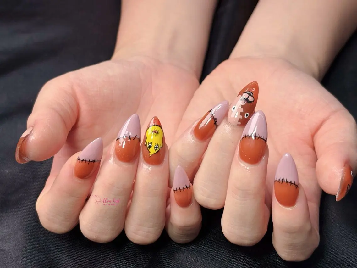ネイル 桜ネイル 長さ出し フラワーネイル フレンチネイル ジェルネイル ハンドネイル ACon NailSalonのネイルデザイン