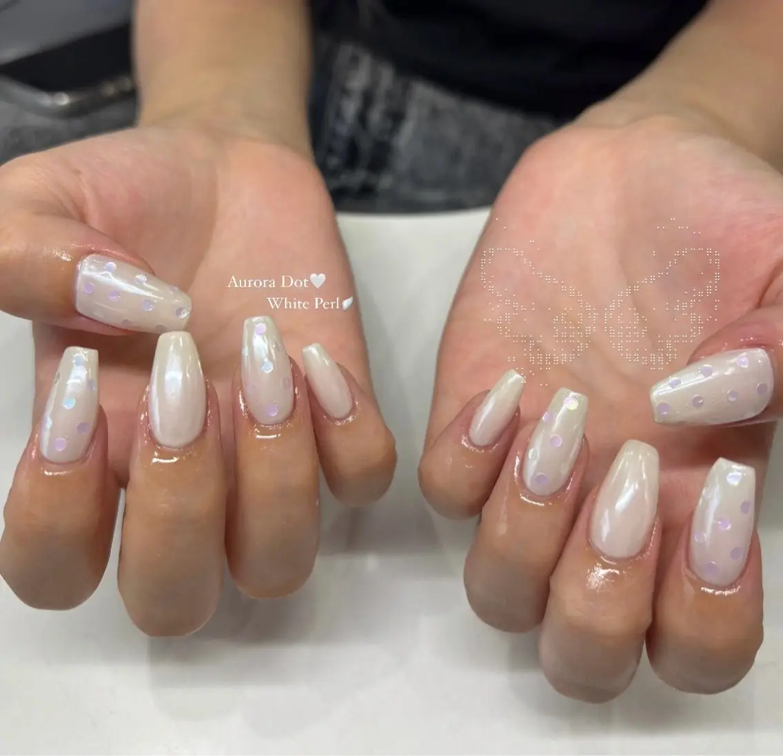 ネイル ドット ミラーネイル ハンドネイル Allure miuのネイルデザイン