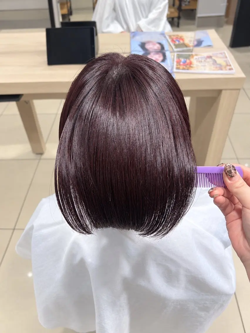 ショート カラー 縮毛矯正 森田 夢瞳のヘアスタイル