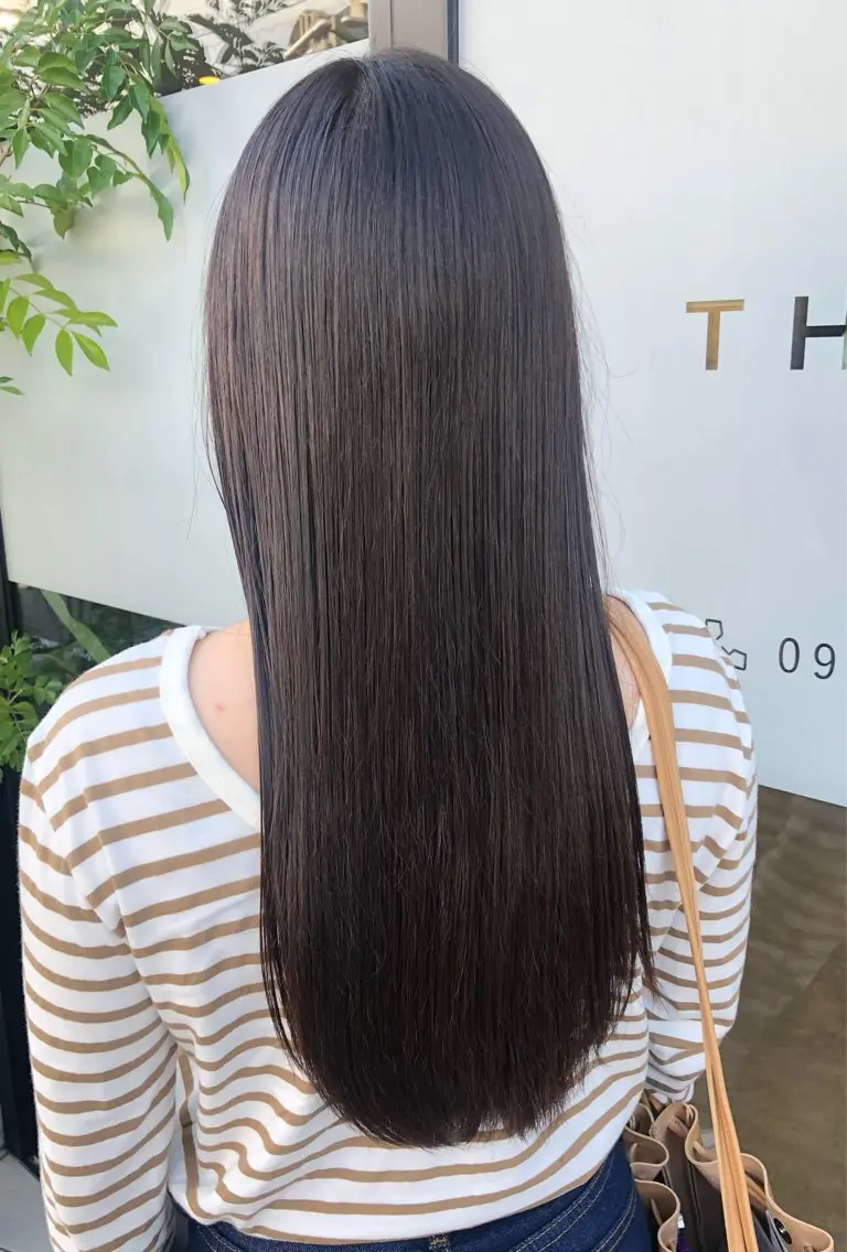 ロング カット 縮毛矯正 【髪質改善】 【酸性ストレート】のヘアスタイル