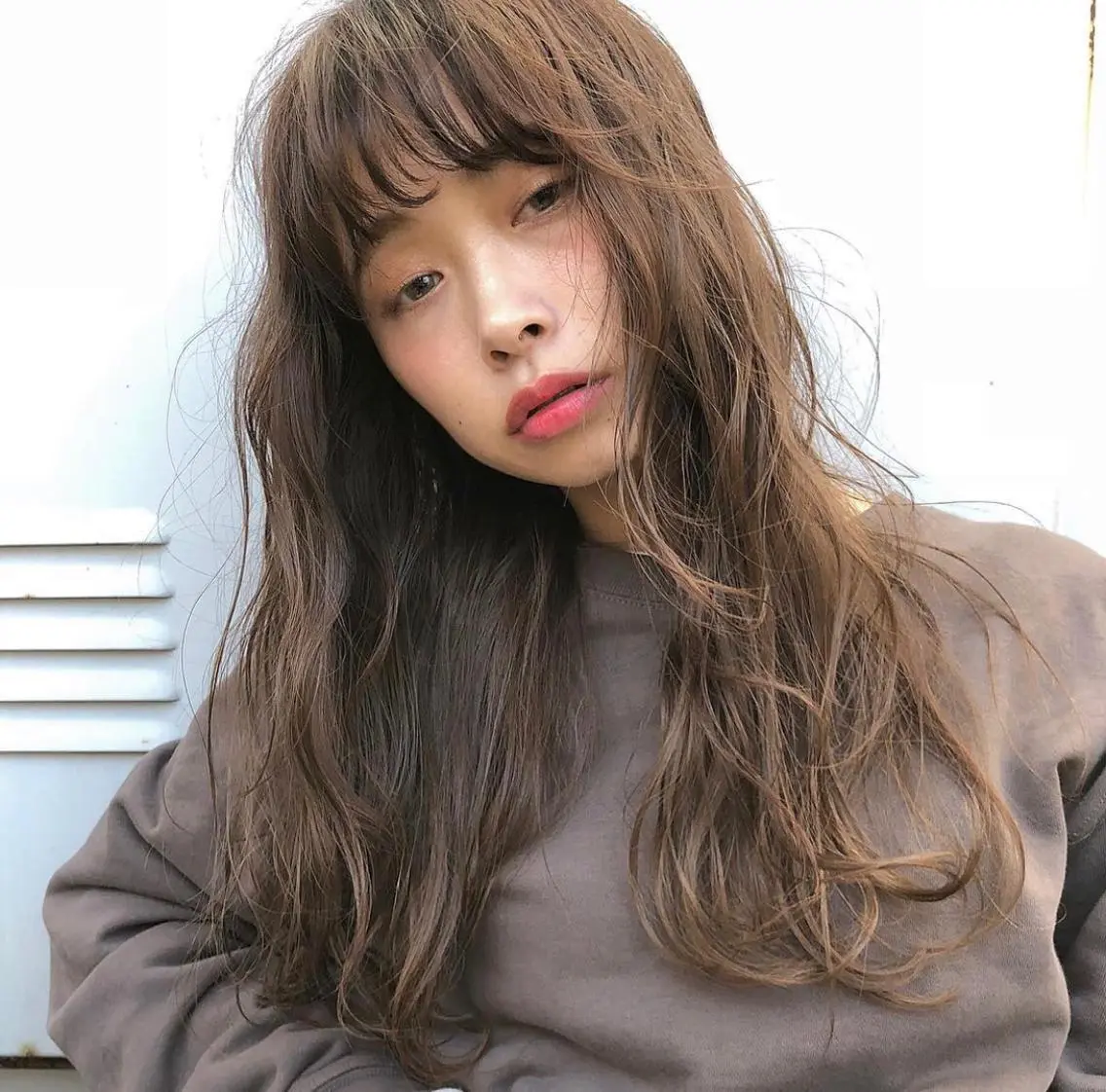 ロング カラー 透明感カラー ボブ♡柔らかいカラー 實松栞理のヘアスタイル