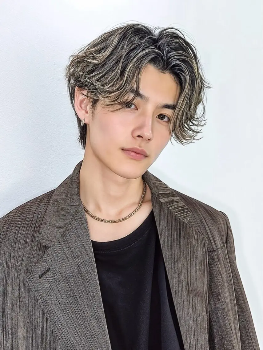 ショート パーマ メンズ カット ヘアカラー Miura Kaitoのヘアスタイル
