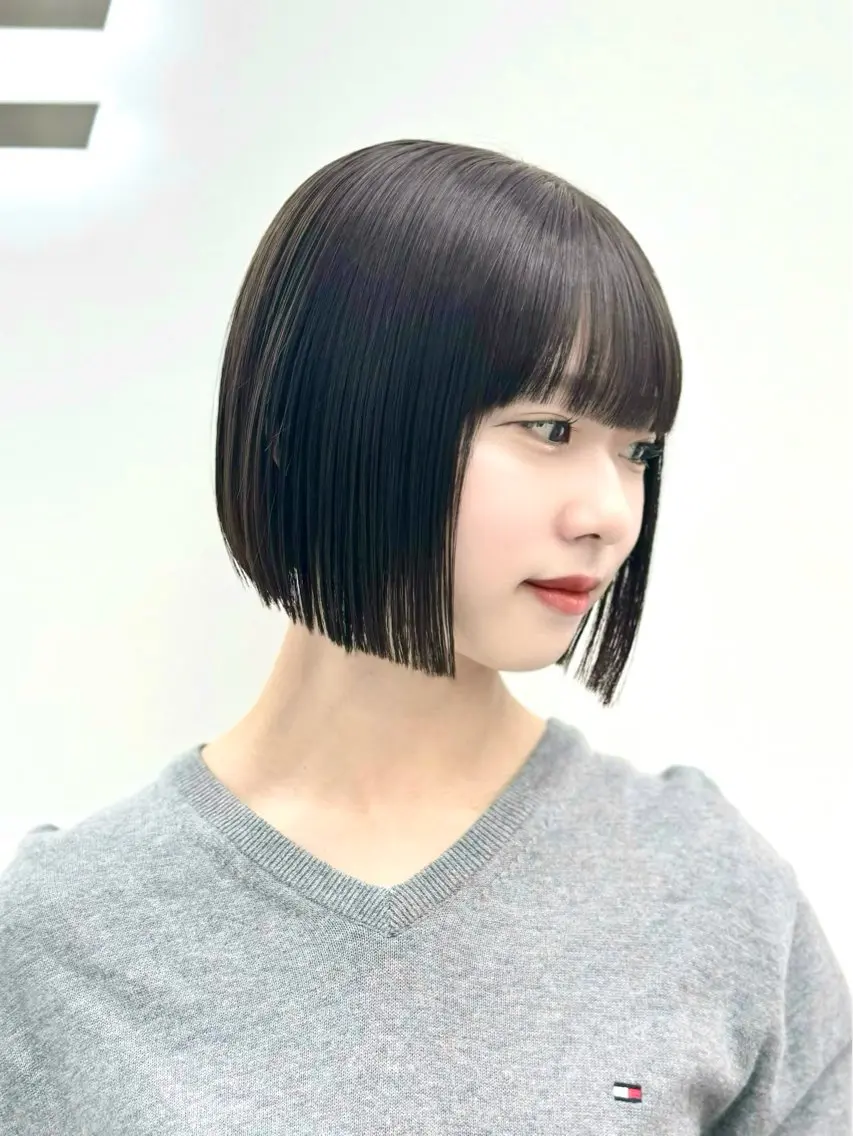 ショート カラー ヘアアレンジ カット ヘアカラー トリートメント ヘッドスパ ヘアセット 縮毛矯正🤍 ボブ/ HIKARIのヘアスタイル